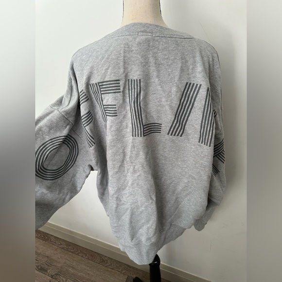 OFFLINE by AERIE Logo Pullover Cozy French Terry Sweatshirt Grey Large - Picture 2 of 4